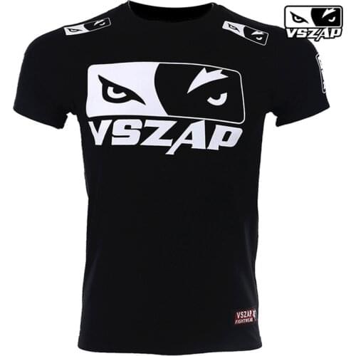 VSZAP WOLF EYES MMA shirts Fight Thai boxing fight Shogun short sleeve T shirt general fitness martial arts warrior training
