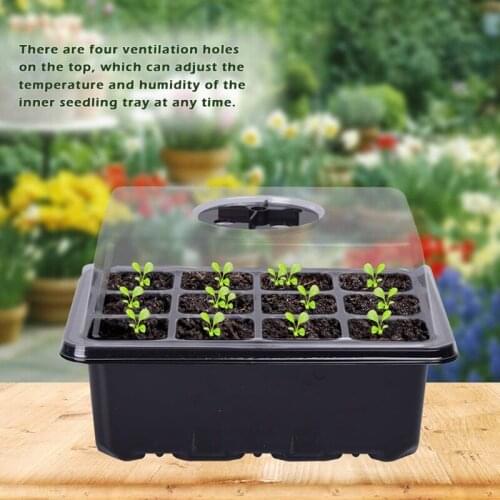Hot Starter Tray Kit Humidity Adjustable Plant Starter Kit with Dome and Base Greenhouse Grow Trays Mini Propagator
