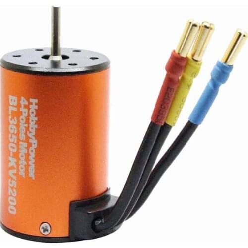 Hobbypower waterproof BL3650 5200KV Sensorless Brushless 4Poles Motor for 1/10 RC Car Truck