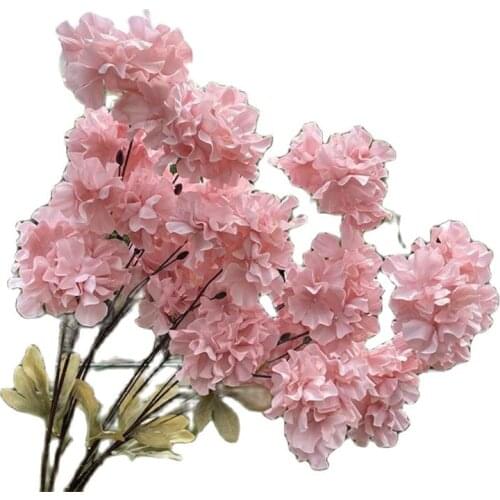 6Pcs Fake Long Stem Hydrangeas (4 Heads/Piece) 35" Length Simulation Hydrangea Macrophylla for Wedding Centerpiece