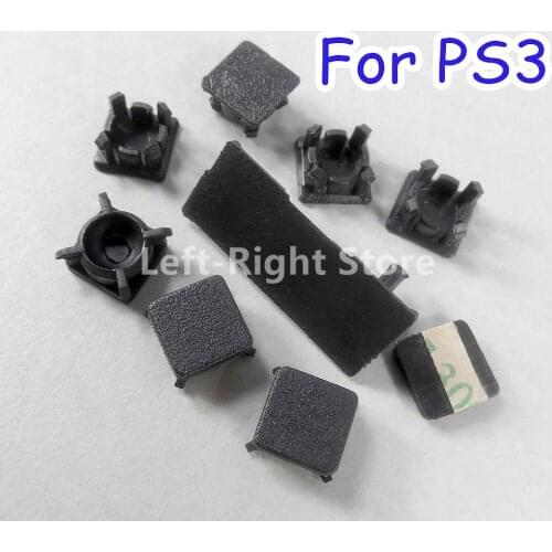 2sets Rubber Boot Pad Feet Plastic Screw Cover Kit for Sony PS3 Dust Plug Rubber Pad For Playstation3 PS3 Slim 2000/3000 Host