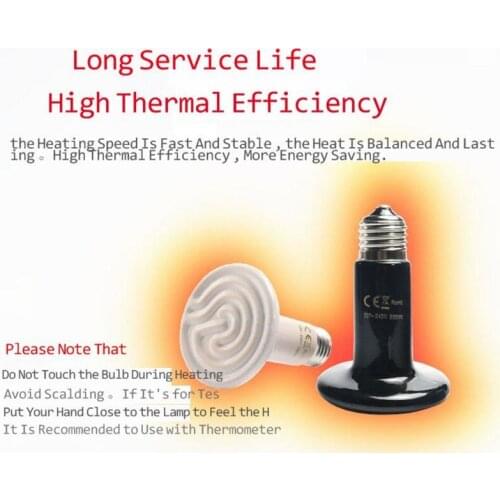 Aquarium Pop Accessories Ceramic Heating Crawler UVB Lamp Pet Raising Box Tortoise Wintering Pet Warming Heat Preservation Lamp