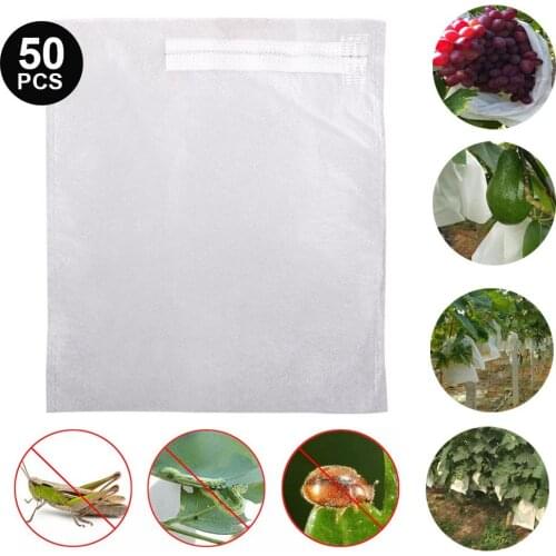 50PCS Fruit Protection Bags Insect-Repellent Gardening Supplies 18 x 20cm Grape Net Bag Non-woven Fabric Fruit Net Bag