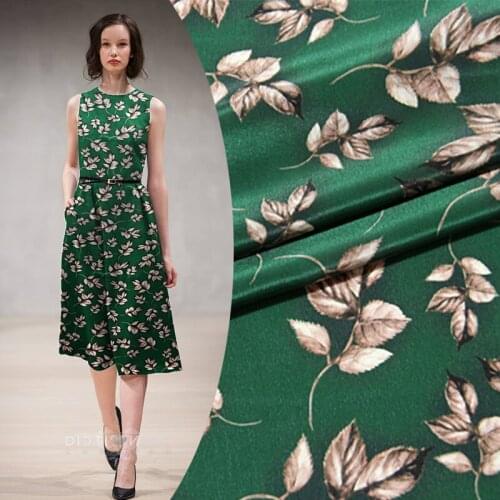 140cm elegant print inkjet crepe de chine silk fabric 12mm soft dress t-shirt silk fabric wholesale silk cloth