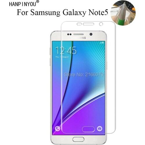 For Samsung Galaxy Note 5 Note5 N9200 5.7" Soft TPU Front Full Cover Screen Protector Transparent Protective Film + Clean Tools