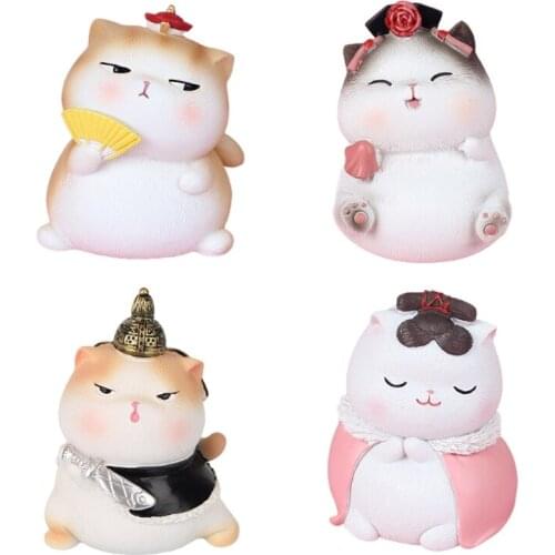 28EB Court Costume Cat Desktop Ornaments Home Interior Decor Cute Baking Cake Decorations for Home Indoor Desktop Decoration