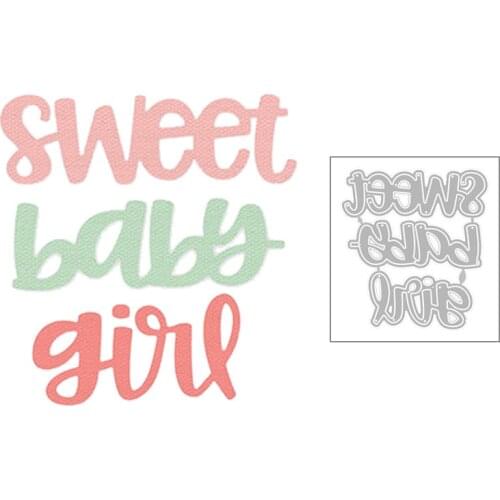 2020 New Sweet Baby Gir English Words Metal Cutting Dies For Decoration Album Greeting Card Paper Scrapbooking Making No Stamps