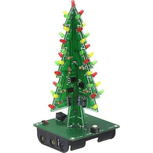 Newest Arrival DIY Electronic Christmas Tree Kit LED Flash Light Handmade Creative Holiday Gift Accessories