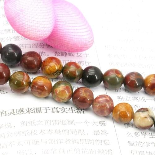 Wholesale!Multicolor picasso round shaped loose beads 8mm 15inches 2pc/lot DIY stone beads suitable for female jewelry making