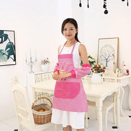 Professional Kitchen Apron Cooking Apron+Double Sleeves Baking Anti- Oil Organizer High Quality Cleaning Apron Cloth for Kitchen
