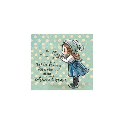 Girl Transparent Silicone Rubber Stamp And Metal Die Sheet Cling Scrapbooking DIY Cute Pattern Photo Album