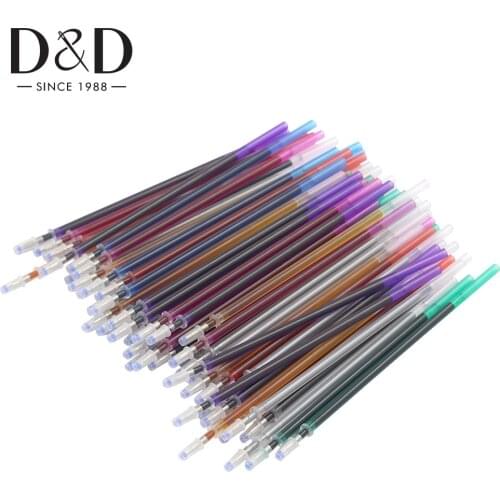 40Pcs Water Erasable Pen Refill Water Soluble Fabric Marker Pen for Patchwork Fabric PU Leather Cross Stitch Mark Sewing Tool