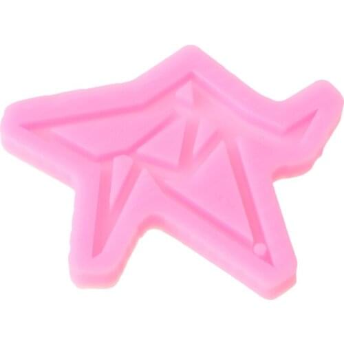 DIY Crafts Jewelry Earring Keychain Epoxy Resin Mold Paper Crane Silicone Mould 1XCA