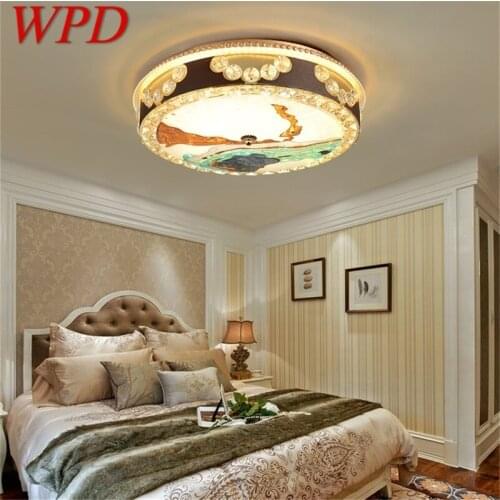 WPD Contemporary Ceiling Light LED Creative Figure Crystal Lamp Fixtures Home For Bed Room Decoration
