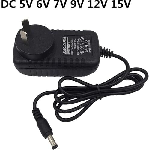 AU Power Adapter AC 110V-240V To DC 5V 6V 7V 9V 12V 15V 0.5A -2A Universal Australia Supply Charger Adaptor LED Light AC 220V