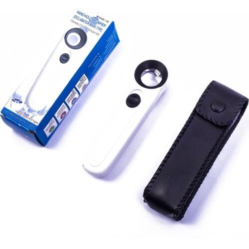 Magnifying glass 20 times optical acrylic lens portable Creative LED lighting with light handheld high power jewelry