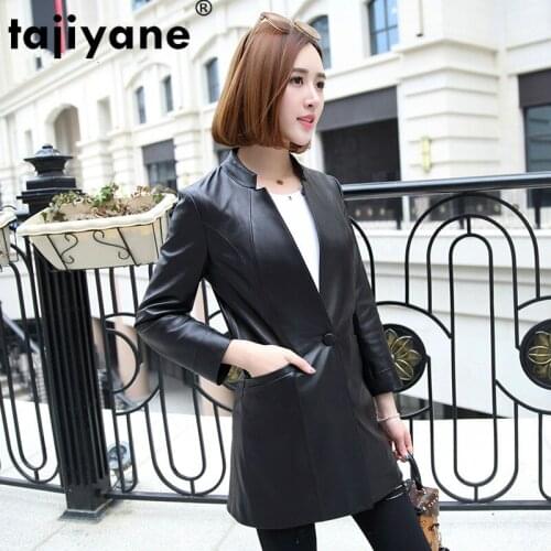 Tajiyane Womens Leather Jacket Sheepskin Coat Real Genuine Leather Jacket Korean Female Clothes Office Lady Coat SGT-1708WPY440