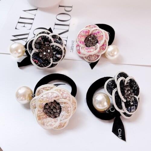 Women Phone Cord Hair Ties Elastic Rubber Bands Bow Girl Scrunchies Smile Face Colorful Korean Summer Head Accessories Wholesale