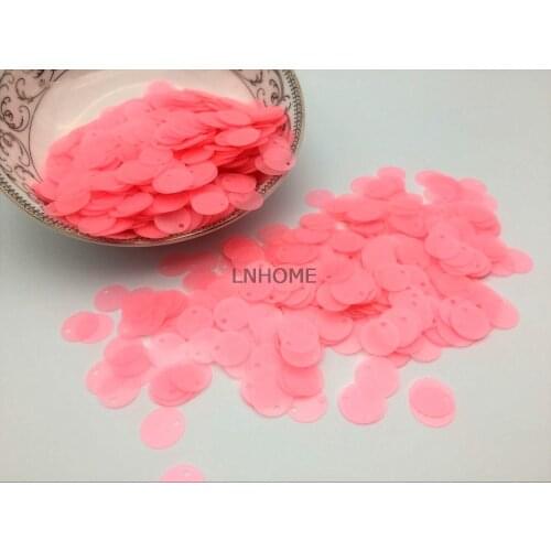 1000pcs/lot 10mm PVC Sequin Flat Round With Side Hole Garment Accessory Matte Middle Pink Dull Polish Matt