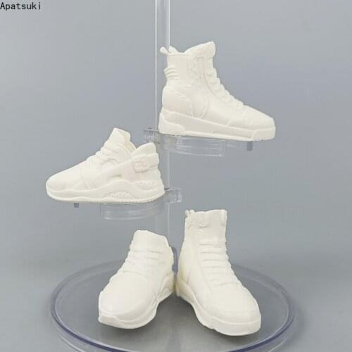 2pairs/lot White Fashion Doll Shoes for Ken Boy Doll Sneakers Sports Shoes for Barbies Boyfriend Ken 1/6 Accessories Kids Toys