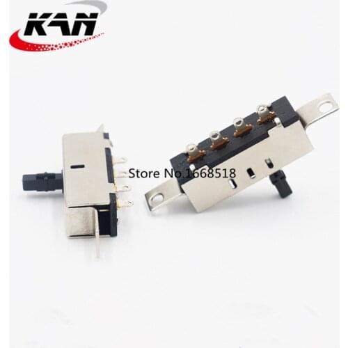 20pcs SS-13J20 car vertical toggle switch 1P3T four-leg three-speed auto parts switch flat sticker bracket