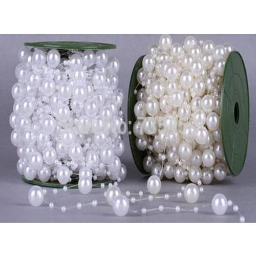 5M Pearls Beads Chain Garland Flowers Wedding Party Decoration Bead Chain DIY crafts garland birthday decoration accessories