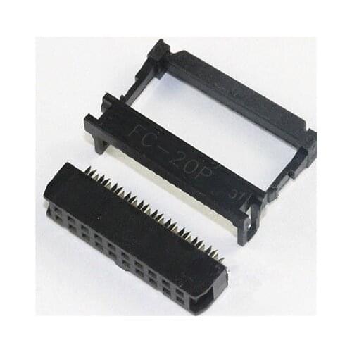 50PCS IDC Socket FC-20P 2.54mm IDC connector 20-pin cable socket 20P 2X10P IDC