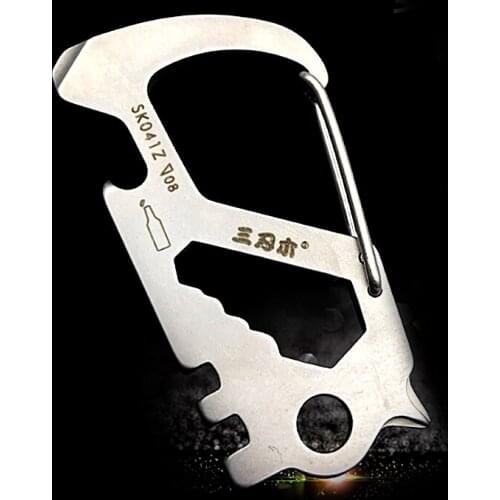 A22 steel multi-function key ring opener screwdriver screwdriver spoke wrench outdoor hanging buckle EDC
