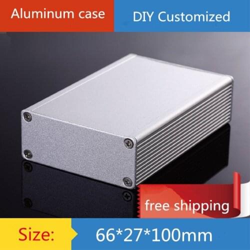 Mini aluminum amplifier chassis/converter/Instrumentation/PCB circuit board case/AMP Enclosure/case/DIY box (66*27*100mm)