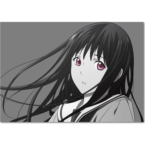 Anime Noragami Poster Konachan Japanese Manga Girl Fabric Prints Art Wall Picture For Room Decoration