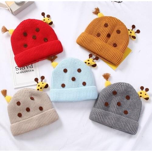 Baby hats fall and winter 0-6-12 months cute baby girls wool hats boys knitted hats children