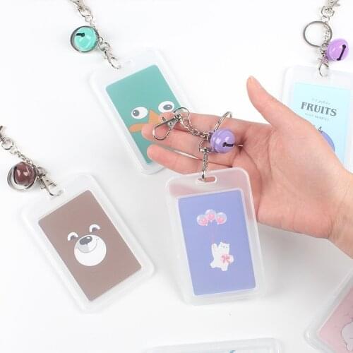Women Men Bank Credit Card Holder Cover Bags Cute Cartoon Animals Card Case Key Chain Key Ring Card Holder Protector Kids Gift