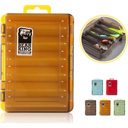 Fishing Lure Box 12 Rooms Double Sided Fishing Tackle Box for Baits Plastic Bait Hook Storage Box Creative Fishing Accessories