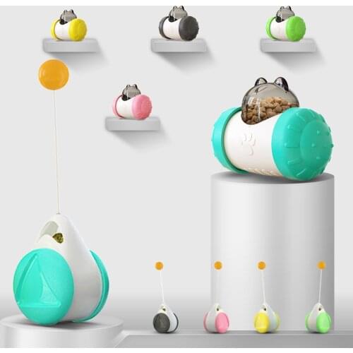 Tumbler Pets Toys Dog Cat Leaking Food Ball Interactive Toys Automatic Balance Wheel Swing Bear Cat Catnip Ball Stick Electric