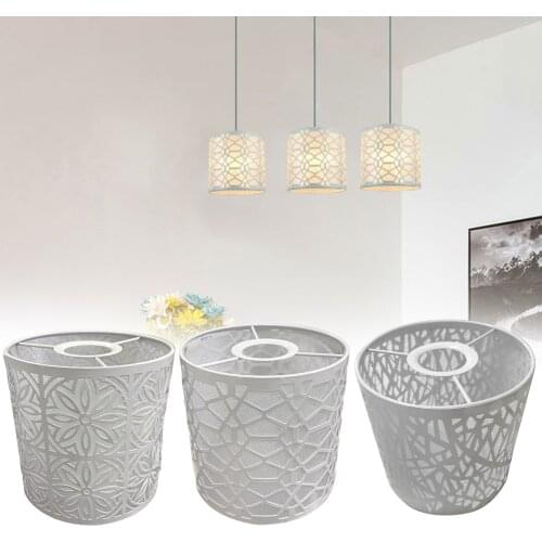 Home Lamp Cover Hotel Holder Lampshade Ceiling Pendant Light Restaurant Accessories Cafe Iron Modern Guard Decorative White