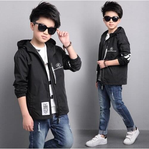 Jacket for Boy Kids Jacket Windbreaker for Boys Kids Teenage Outerwear Coats for Boys Trench Coat Children Clothes 5-14T