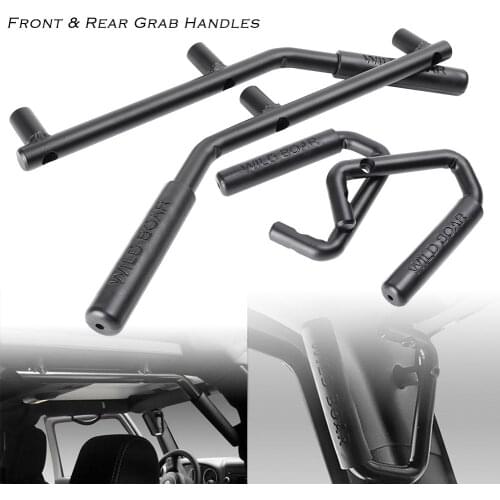 LUCKMART 4PCS Front And Rear Grab Handles Bars Solid Steel For 2007-2016 Jeep Wrangler JK 4 Doors High Quality Auto Parts