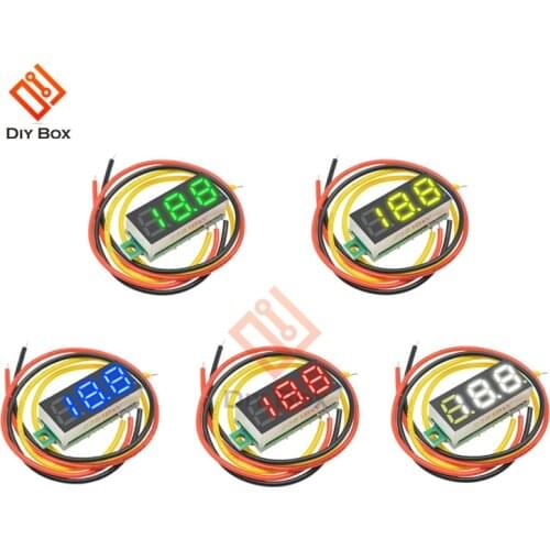 0.28 inch DC 0-100V 3-Wire Mini Gauge voltage meter Voltmeter LED Display Digital Panel Voltmeter Meter Detector Monitor Tools