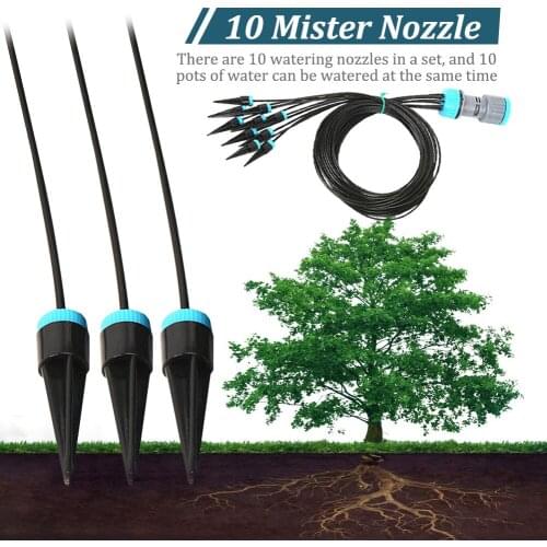 10Pcs Drip Irrigation Kit Greenhouse Plant Watering System Adjustable Micro Irrigation Water-Saving System for Garden Dropship
