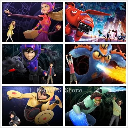 Big Hero 6 Poster 5d Diy Diamond Painting Disney Cartoon Movie Diamond Mosaic Embroidery Cross Stitch Kits Art Home Decor Gift