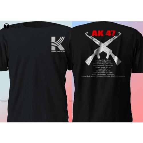 New Kalashnikov Ak 47 Ak47 Russia Gun Riffle Military Army Us T Shirt New Male Short Sleeve Cotton Clothes Tee Shirt Design
