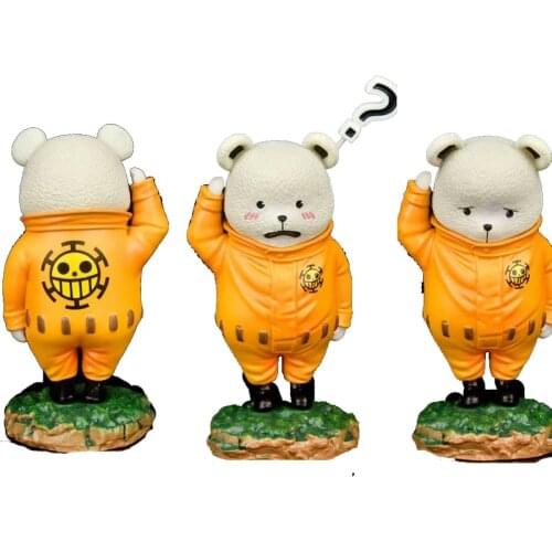 One Piece Bepo Action Figure Anime Question Mark 2PCS Head Collectible Model Toys Doll 8.5cm