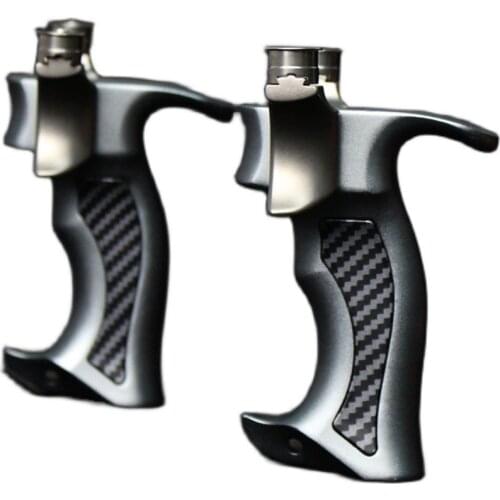 Powerful High Quality Titanium Alloy Slingshot With Flat Rubber Band For Handle Outdoor Hunting Shooting Catapult