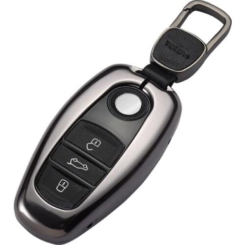 Deluxe Aluminum Alloy Car Key Case Shell with Belt Stylish Top Grade Key Cover Protector Storage Bag for VW Touareg