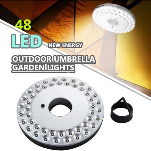 48 LED Patio Umbrella Light Pole Outdoor Camping Tent Light Emergency Lights Lantern For Patio Yard Garden Home Hiking