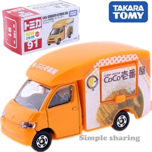 Takara Tomy Tomica No.91 CoCo Ichibanya Kitchen Car Scale 1/64 Hot Pop Kids Toys Motor Vehicle Diecast Metal Model Collectibles