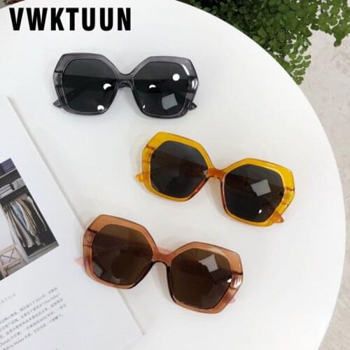 VWKTUUN Sunglasses Women 2020 Irregular Glasses UV400 Sun Glasses Driving Shades Oversized Sunglasses Candy Color Oculos