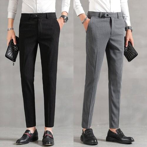 2021 Brand clothing 2020 Mens Slim Fit Business Dress Pants for Men Suit Pants Men Spring Formal Suit Trousers Dress Pants