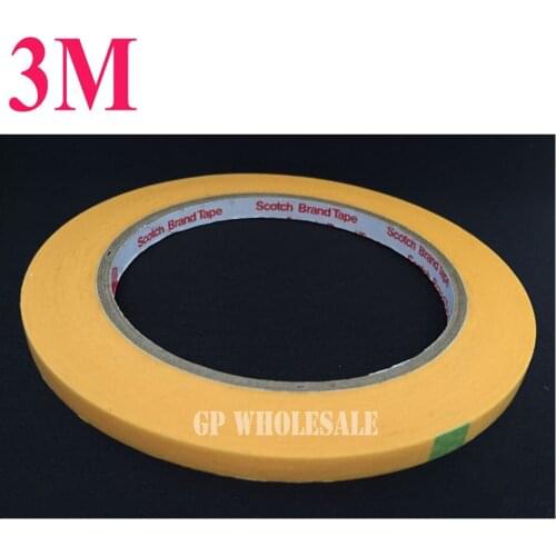3M New 50Meters Long High Temperature Resistant Adhesive Masking Tape 3M244 for Hold Bundle Seal, Car Paint masking