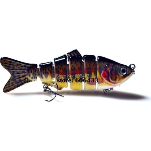 3PCS Deep Sea Multi section Lure Fishing Walk Fish Swing Lures 6 Segment Swimbait Crankbait 20g/10cm 8018-FL6S01 Free shipping